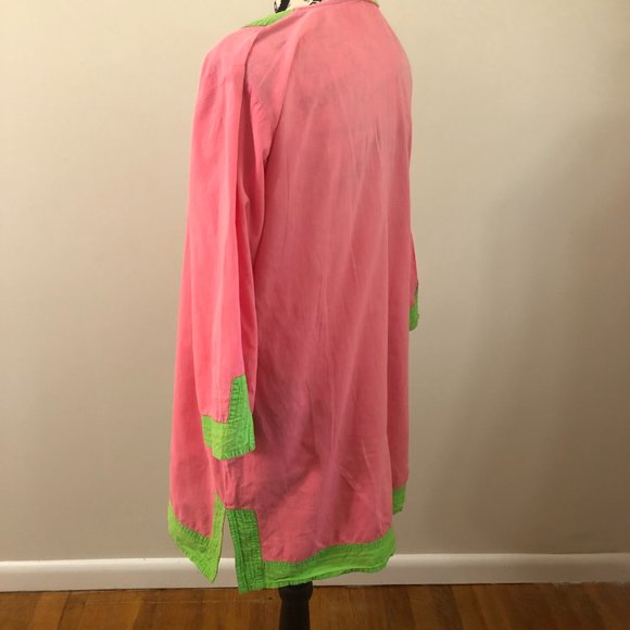 Pink Beach Pool Cover Up Size S Pre-Owned. - Picture 6 of 16
